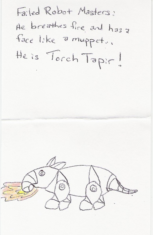 Failed Robot Masters: He breathes fire and has a face like a muppet... He is Torch Tapir!