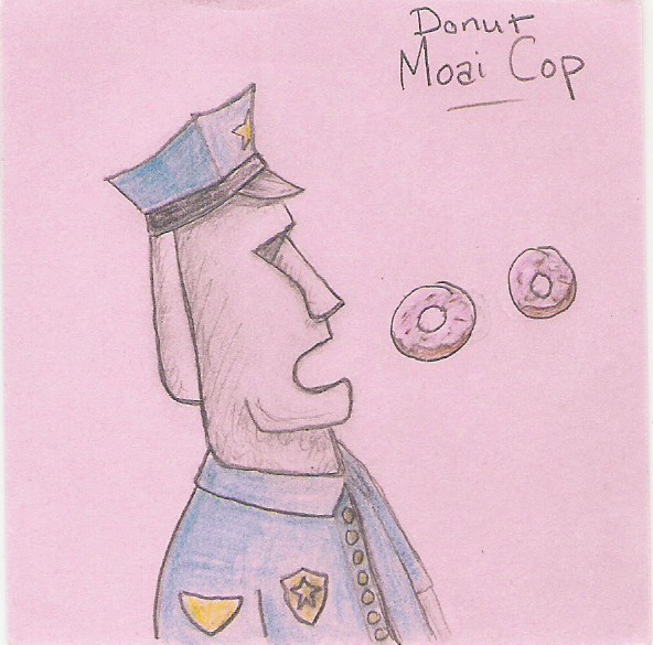 Donut Moai Cop
