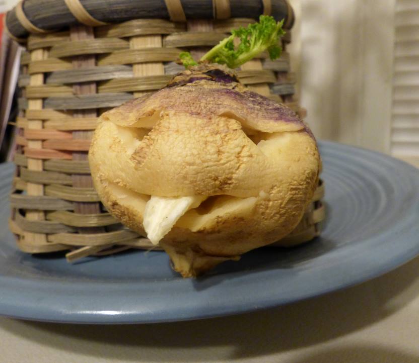 Photo of carved turnip face
