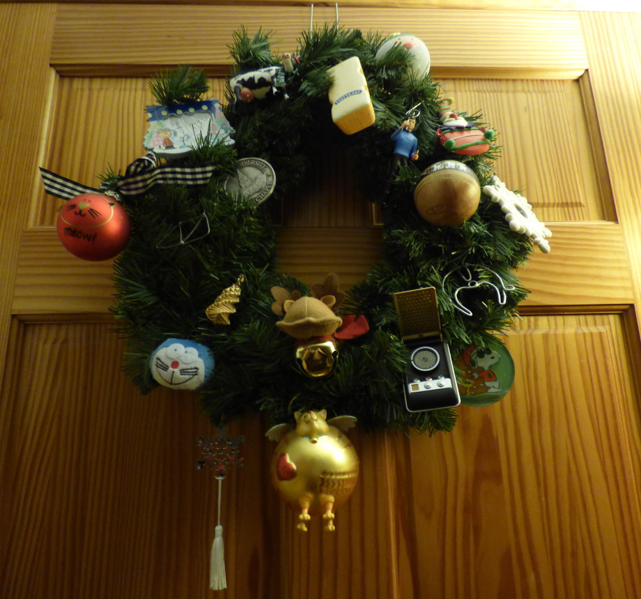 Christmas wreath with ornaments